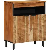 vidaXL Buffet avec étagère, marron, 60 x 33,5 x 75 cm, bois de manguier massif