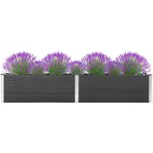 vidaXL Parterre de jardin surélevé 200x100x54 cm WPC Gris