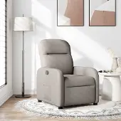 vidaXL Fauteuil relax électrique Tissu Taupe