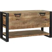 vidaXL Boîte de rangement marron 80 x 35 x 45 cm bois massif mangue