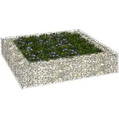 vidaXL Lit surélevé en gabion Acier galvanisé 300x100x20 cm