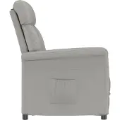 vidaXL Fauteuil Relax Light Grey Gris clair 70.5 x 96.5 x 95 cm tissu