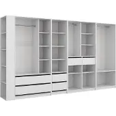 Vicco Armoire Elmo Blanc 50x200cm Lot de 5, Model 61358