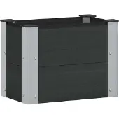 Syfax Jardinière surélevée Noir 50 x 30 x 36 cm