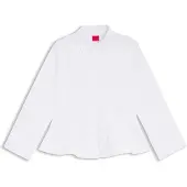 HUGO Embrella 10258602 Red Long Sleeve Blouse 40 Femme
