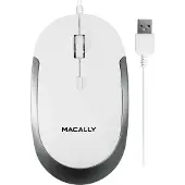 Macally - Rato DynaMouse USB (blanc/argent)