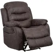 Autronic Housse de fauteuil de relaxation et de télévision à positionnement manuel, en tissu marron,Reproduction cuir vintage (TV-408)