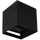 Silamp Applique Murale Noire IP65 Cube pour Ampoule G9