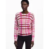 Desigual Femmes, Pull-over, Rosa Viscosa Women's Sweater, Rose, Pink, (M)