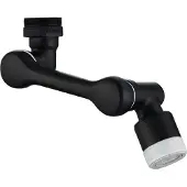 INF Pommeau de douche pivotant pour robinet/mélangeur - Robinet d'eau d'extension Black