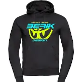 Berik The New Eye Hoodie, noir/bleu/jaune, M