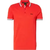 Boss green Paddy 10241663 Green Short Sleeve Polo Orange L Homme