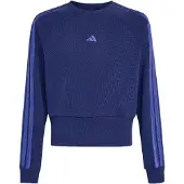 Adidas Satin Sweatshirt Enfant - Sweats, Bleu - Taille 135 - 140 CM - Jersey de coton