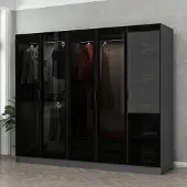 Skye Decor , Kale - 6091, armoire, anthracite, 100 % panneaux de particules mélaminés, 225 x 52 x 210 cm