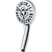 INF Pommeau de douche avec 10 fonctions et pistolet de pulvérisation Argent