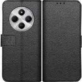Just in Case Étui en cuir noir pour Xiaomi Redmi 14C (Xiaomi Redmi 14C), Coque pour téléphone portable, Noir
