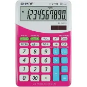Sharp Calculatrice EL-332B-PK (Fonctionnement sur piles, Panneau solaire)