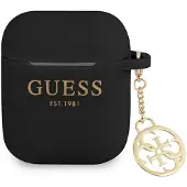GUESS Gua2Lsc4Ek Kryt Airpods ierny/ierny Silicone Charm 4G Collection