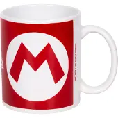 Nintendo Super Mario Mug - Mario Initial - Official Merchandise, céramique, 315 ml, lavable au lave-vaisselle et au micro-ondes