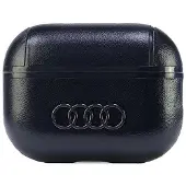 Audi Apple AirPods Pro 2 Leather Big Logo Housse de protection noire