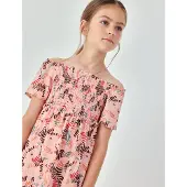 Boboli 433066 Short Sleeve Dress Rose 24 Months Fille