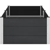 vidaXL , jardinière surélevée noire, 250 x 100 x 54 cm, en WPC et aluminium