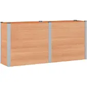 vidaXL Jardinière surélevée marron, 200 x 50 x 91 cm, en WPC et aluminium