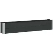 vidaXL Jardinière surélevée noire, 200 x 30 x 36 cm, en WPC et aluminium