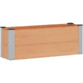 vidaXL Jardinière surélevée, couleur marron, 100 x 30 x 36 cm, en WPC et aluminium