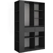 Vicco Armoire Elmo Anthracite 50x200cm Lot de 2, Model 61338