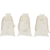 J-Line Sac de Noël Français 28 Cm 3 Assortis