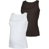 Vero moda Maternity Haut 'Million' marron / blanc
