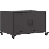 vidaXL Table basse noire 68x50x43,5 cm acier