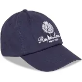 Ralph Lauren pour homme. 710A13274001 Casquette en sergé avec écusson brodé bleu marine (OSFA), Casuel, Coton