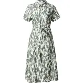 About You Robe-chemise 'Larina' kaki / blanc naturel
