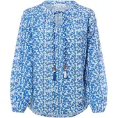 Marie Lund Chemisier bleu roi / blanc