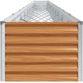 vidaXL Lit surélevé brun clair 1164 x 50 x 36 cm Acier galvanisé