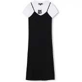 DKNY D62599 Sleeveless Dress Noir 6 Years Fille