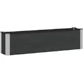 vidaXL Jardinière surélevée noire, 150 x 30 x 36 cm, en WPC et en aluminium