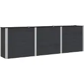 vidaXL Jardinière surélevée noire, 300 x 50 x 91 cm, en WPC et en aluminium