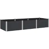 vidaXL , jardinière surélevée noire, 300 x 100 x 54 cm, en WPC et aluminium