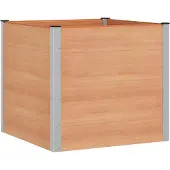 Syfax Jardinière surélevée Marron 100 x 100 x 91 cm