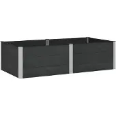 Syfax Jardinière surélevée Noir 200 x 100 x 54 cm