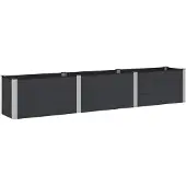 vidaXL Jardinière surélevée noire, 300 x 50 x 54 cm, en WPC et en aluminium