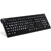 Logickeyboard LargePrint - pleine grandeur (100%) - filaire - USB - ?ŽERTY - noir