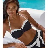 LASCANA Hauts de bikini noir / blanc