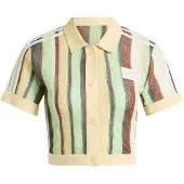 Adidas Originals T-shirt 'Glow' noisette / jaune pastel / gris / vert pastel