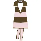 Bershka Tops en tricot olive / rose