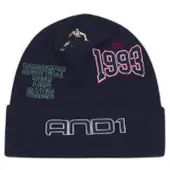 AND1 Bonnet bleu cyan / rouge / noir / blanc