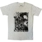 Radiohead Unisexe, T-shirt, Scribble, Gris, (S)